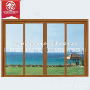 Große Glastüren 4-Platten-Konfigurationen Aluminium-Schiebetüren, Traditionelle French Door Styling